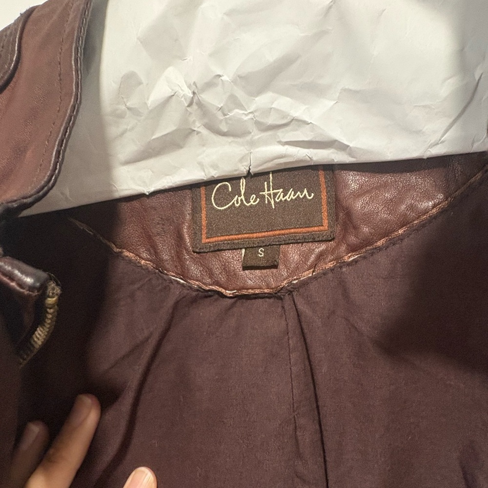 Cole Haan Vintage Leather Jacket - Picture 5 of 7